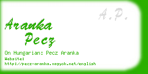 aranka pecz business card
